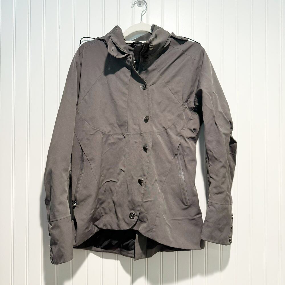 NAU Urbane Rain Jacket Eco Recycled Gray Water Resistant Size Large